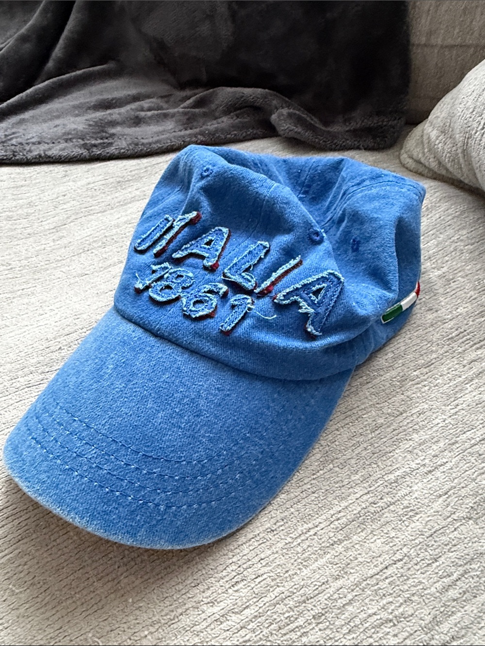 Blue "Italia 1991" Embroidered Baseball Cap